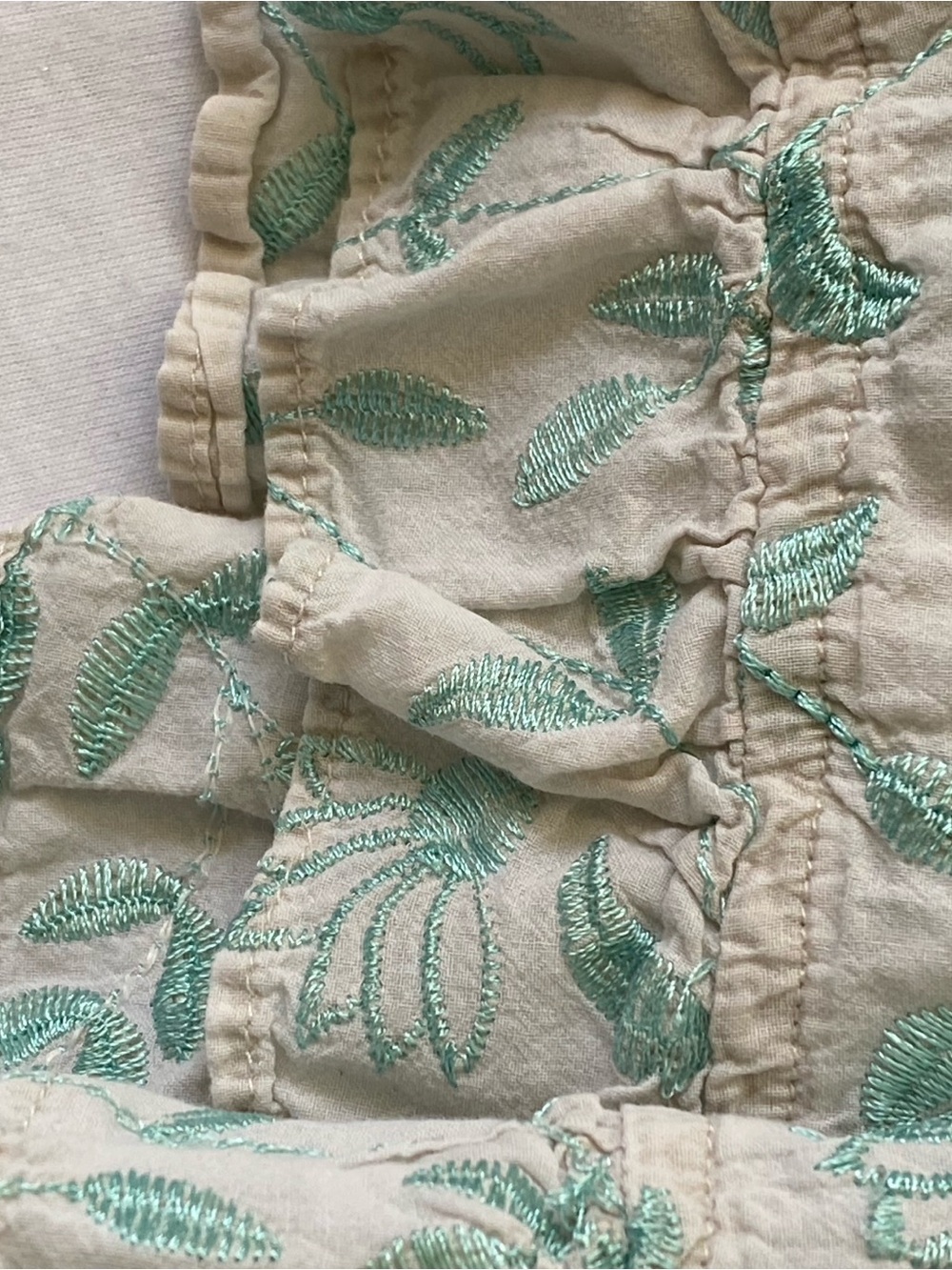 Eileen West Blue Floral Embroidered Maxi Nightgown - Button Front - Size S - Picture 12 of 14
